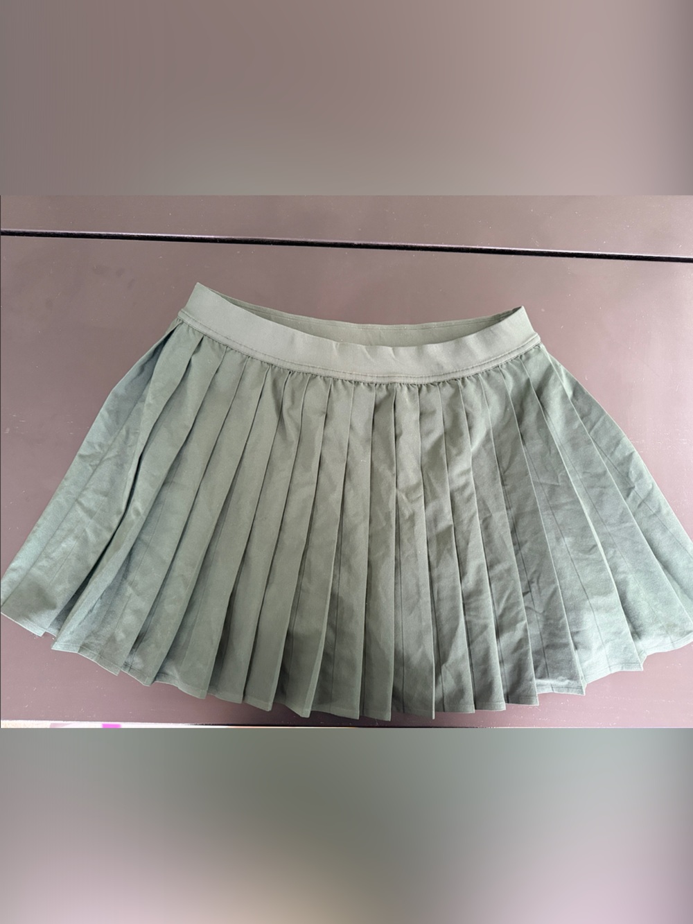 Lululemon Athletica Pleated Mini Skirt in Deep Green